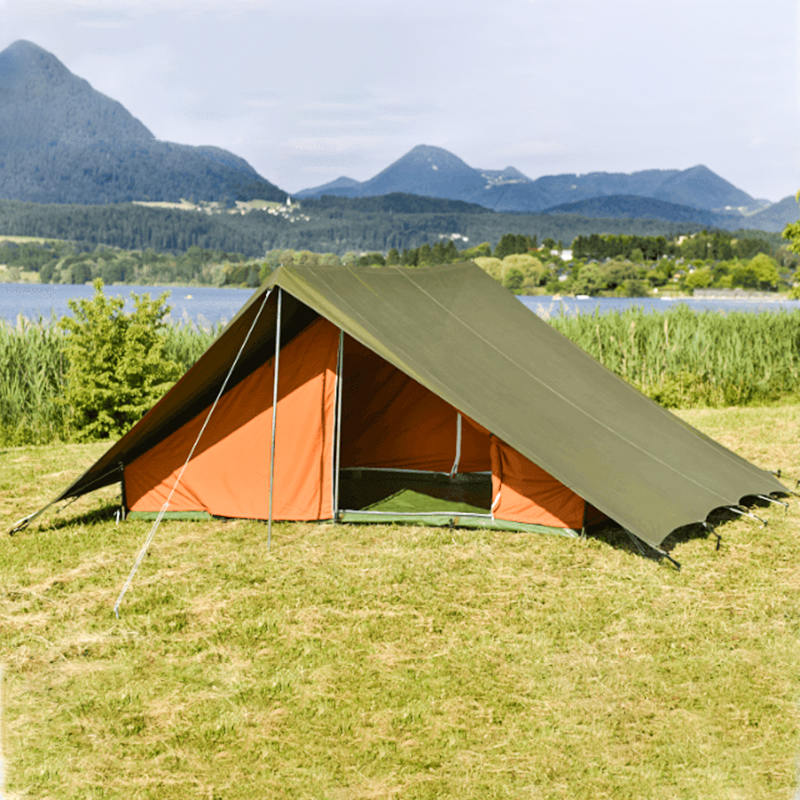 Tenda tradizionale in tela da scout da 5,2x5,5 m per 8 persone