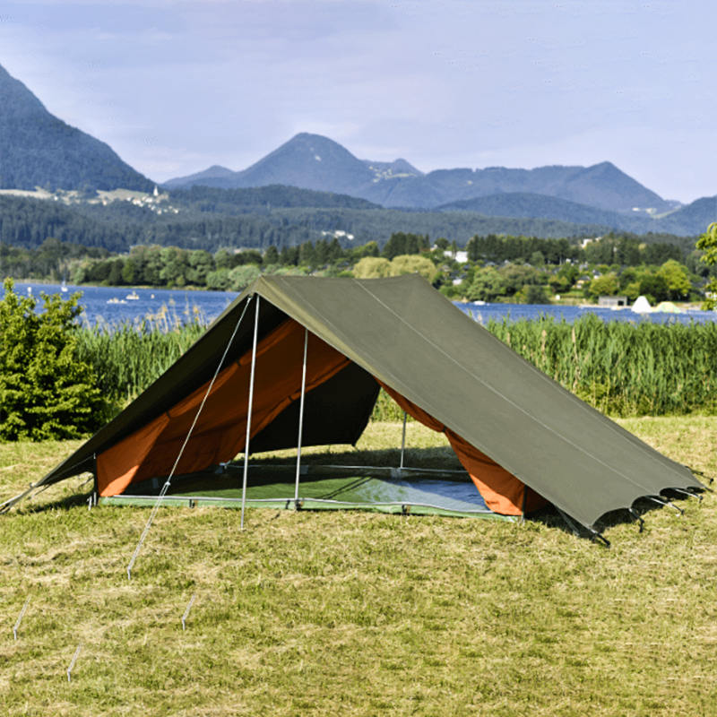 Tenda tradizionale in tela da scout da 5,2x5,5 m per 8 persone