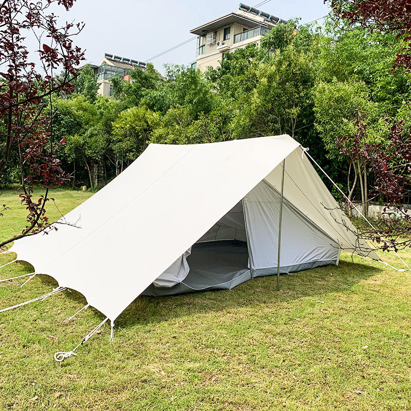 Tenda tradizionale in tela da scout da 5,2x5,5 m per 8 persone