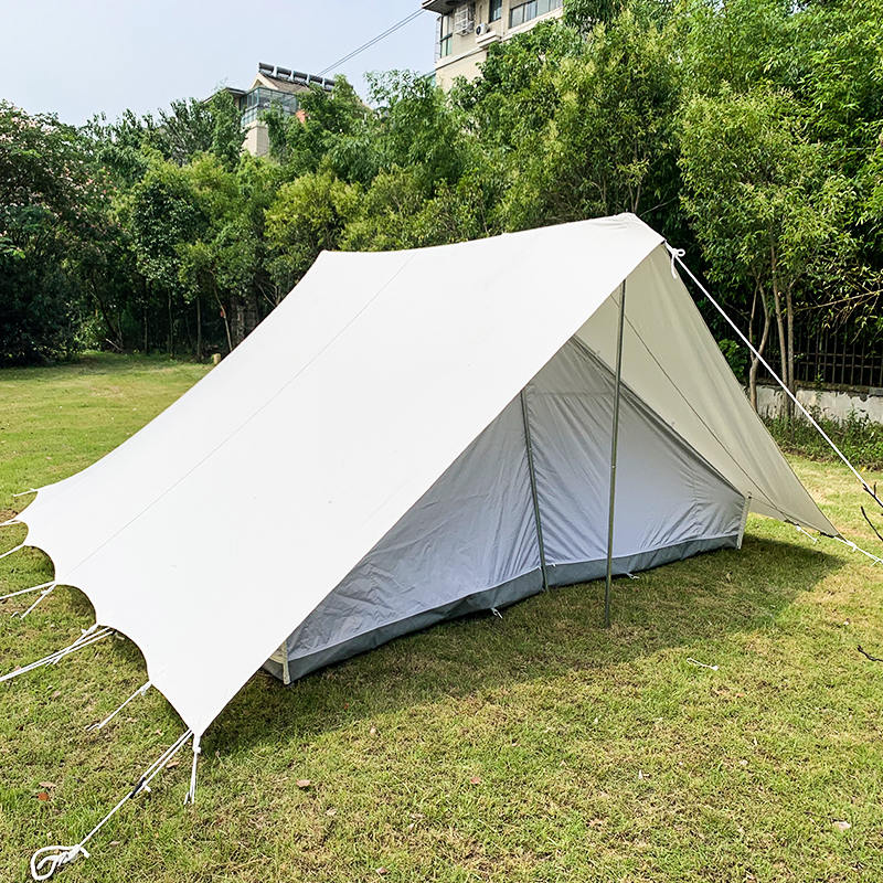 Tenda tradizionale in tela da scout da 5,2x5,5 m per 8 persone