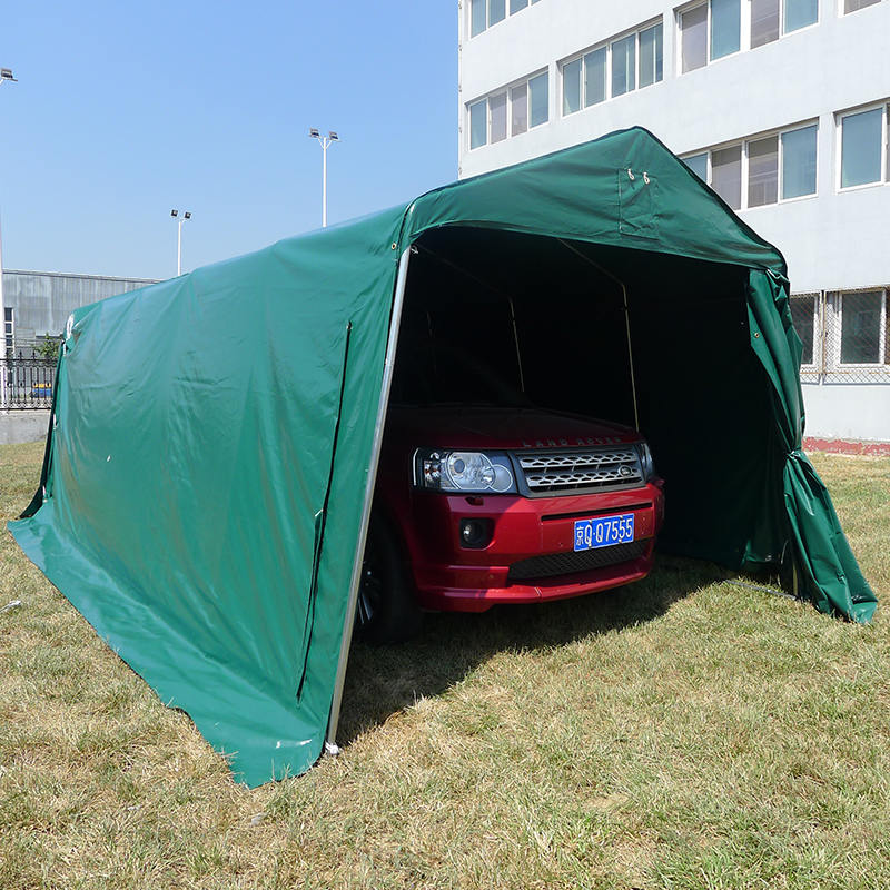 Riparo temporaneo economico per garage in PVC verde impermeabile da 3,3x6,1 m (11