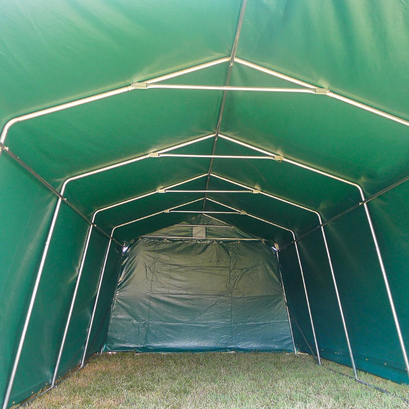 Riparo temporaneo economico per garage in PVC verde impermeabile da 3,3x6,1 m (11