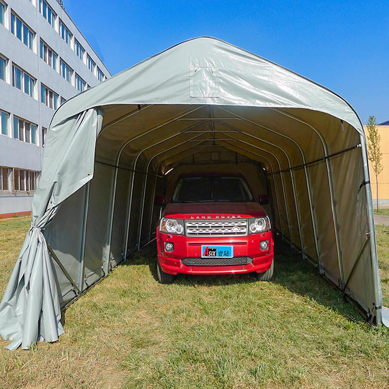 Pensilina per auto da esterno in PVC grigio da 3,66x7,32 m (12