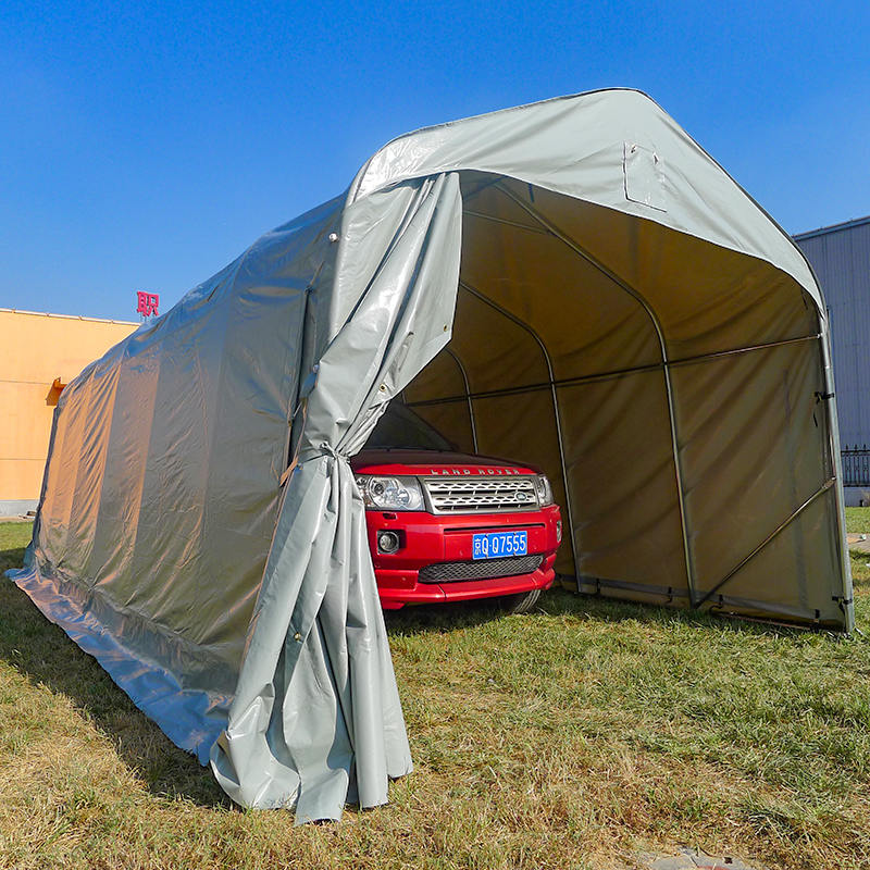 Pensilina per auto da esterno in PVC grigio da 3,66x7,32 m (12