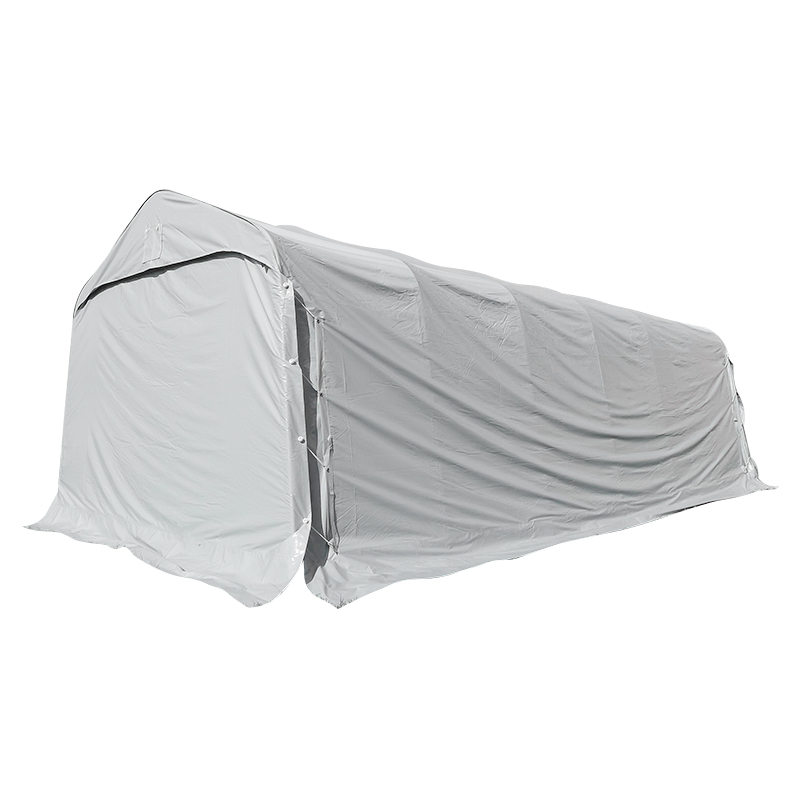 Pensilina per auto da esterno in PVC grigio da 3,66x7,32 m (12