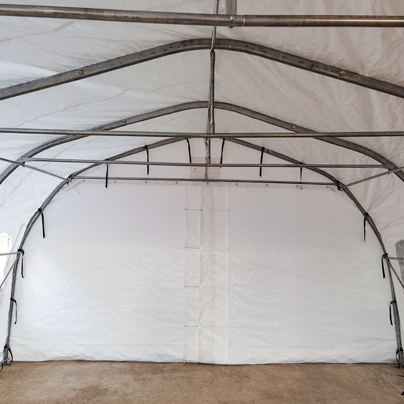 Pensilina per garage doppia portatile extra large in PVC da 5,6x6,1 m (18