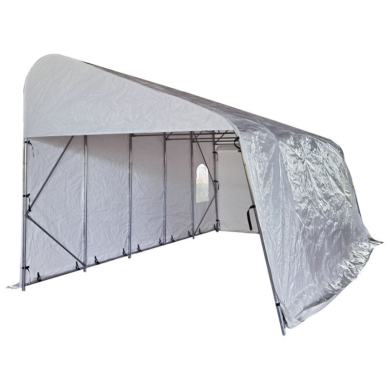 Garage e pensiline portatili temporanei in PE a pendenza singola da 3,2x6,1 m (10,6