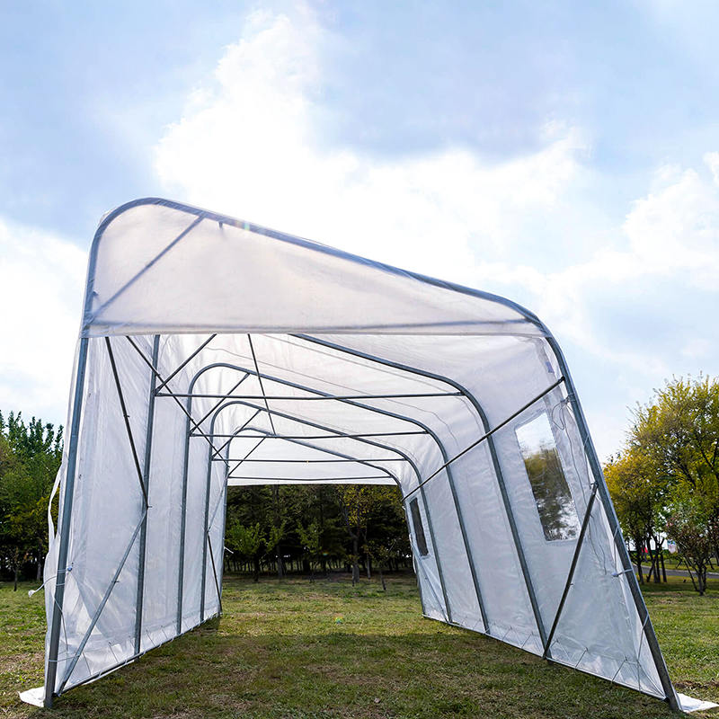 Garage e pensiline portatili temporanei in PE a pendenza singola da 3,2x6,1 m (10,6