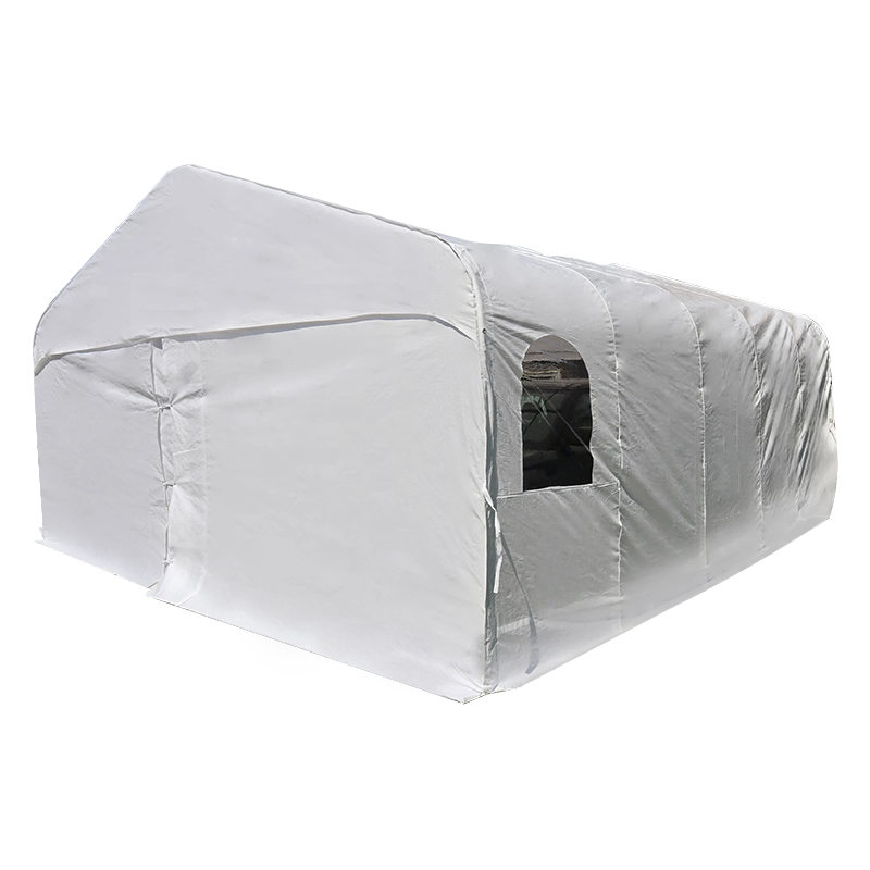 Garage portatile resistente per ricovero per auto doppio in PE da 6x6 m (20