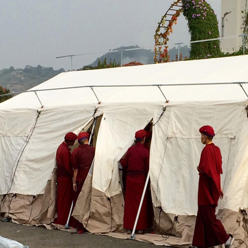 Tenda base multiuso standard MSF/ICRC/IFRC da 45 m² utilizzata per scuola, ufficio, clinica