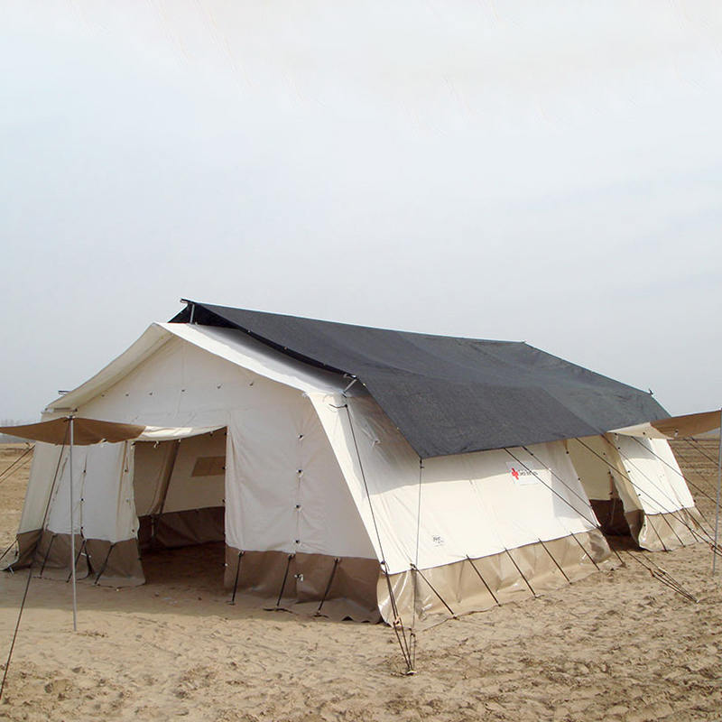 Tenda base multiuso standard MSF/ICRC/IFRC da 45 m² utilizzata per scuola, ufficio, clinica