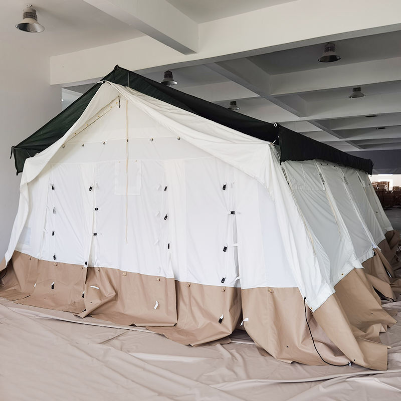 Tenda base multiuso standard MSF/ICRC/IFRC da 45 m² utilizzata per scuola, ufficio, clinica