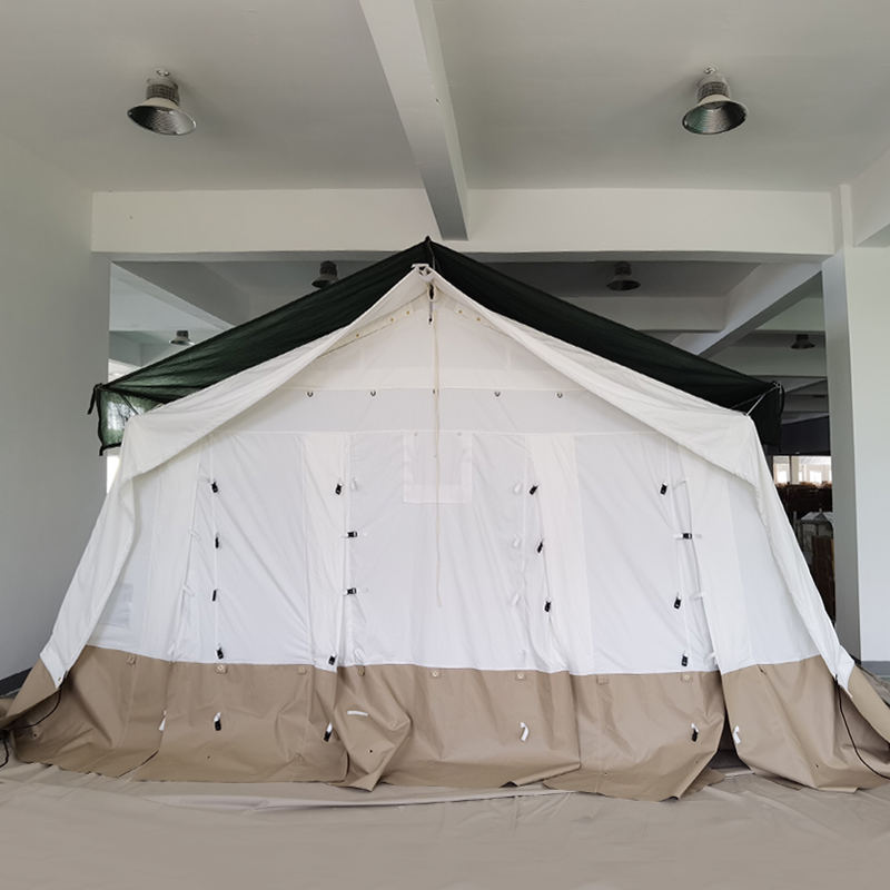 Tenda base multiuso standard MSF/ICRC/IFRC da 45 m² utilizzata per scuola, ufficio, clinica
