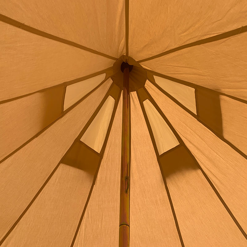 Tenda a campana in tela da 4 m per 4 persone per campeggio familiare