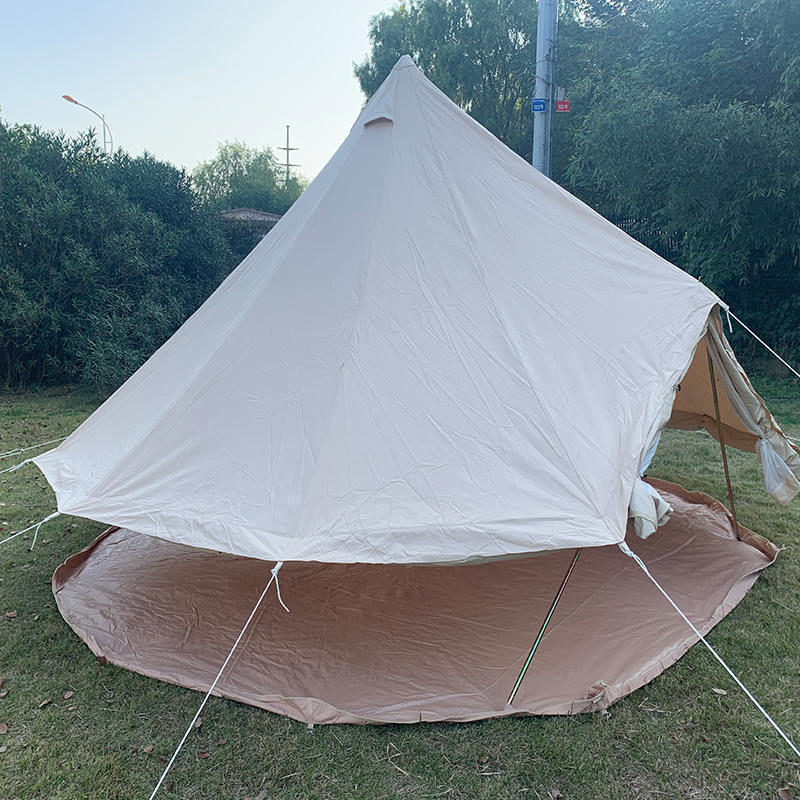Tenda a campana in tela da 4 m per 4 persone per campeggio familiare