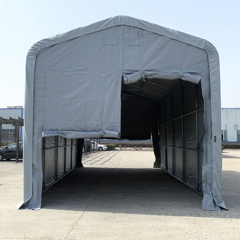 Tenda di stoccaggio per magazzino esterno ad altezza laterale 5X10 4m Garage flessibile di grandi dimensioni