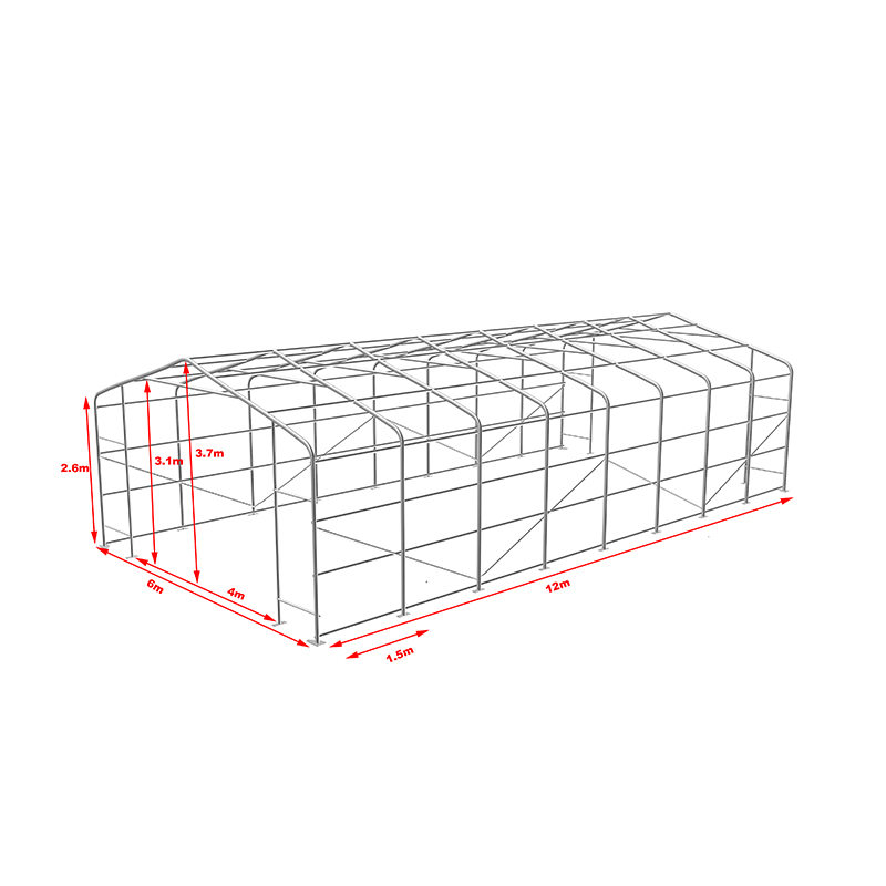 Tende di stoccaggio per magazzini industriali resistenti alle alte temperature con altezza laterale 6X12 2,6 m