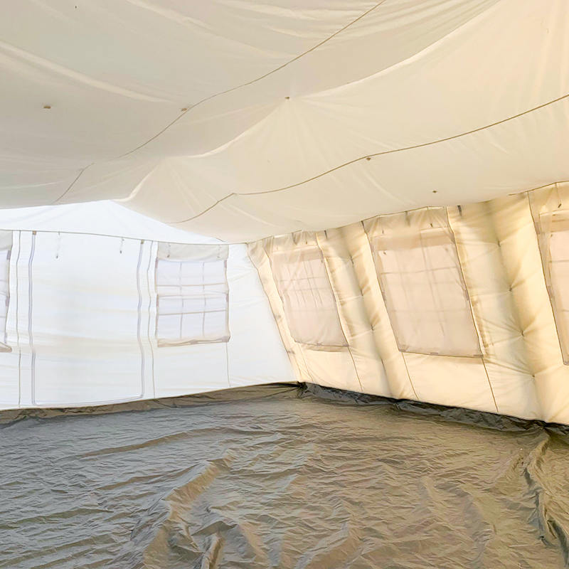 Tenda Huggy ignifuga multiuso standard UNICEF da 42 m²