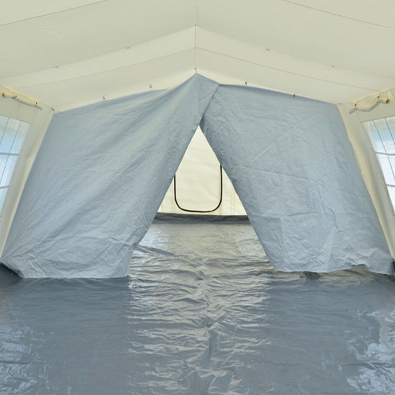 Tenda Huggy per ricovero temporaneo multiuso standard UNICEF da 72 m², stabilizzata ai raggi UV