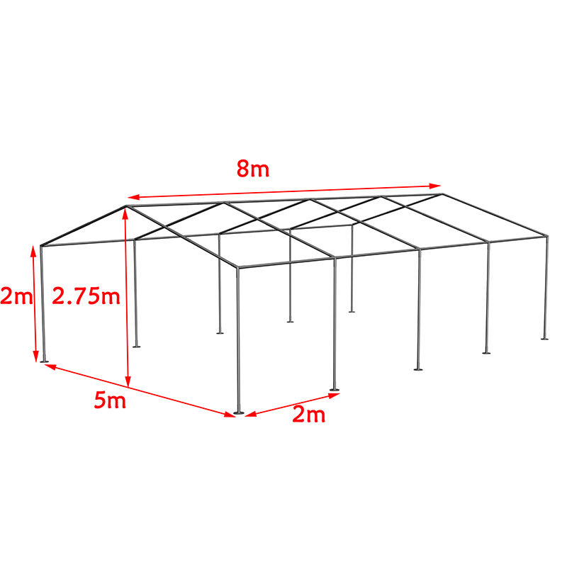 Tenda economica per feste in PE da 5x8 m per esterni
