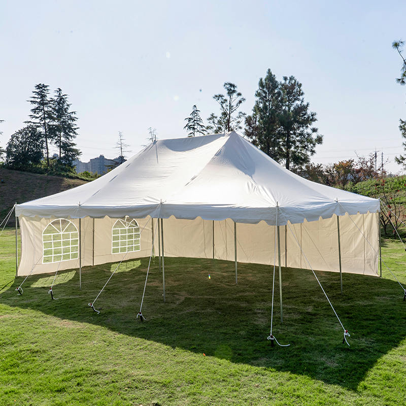 Tenda con palo a baldacchino in PVC bianco da 20