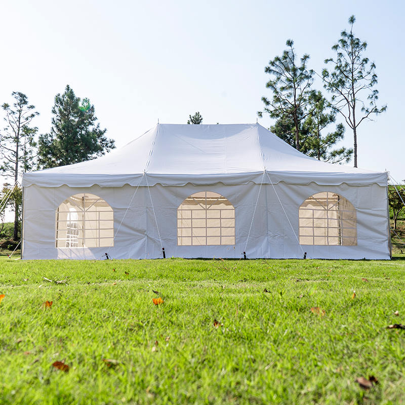 Tenda con palo a baldacchino in PVC bianco da 20
