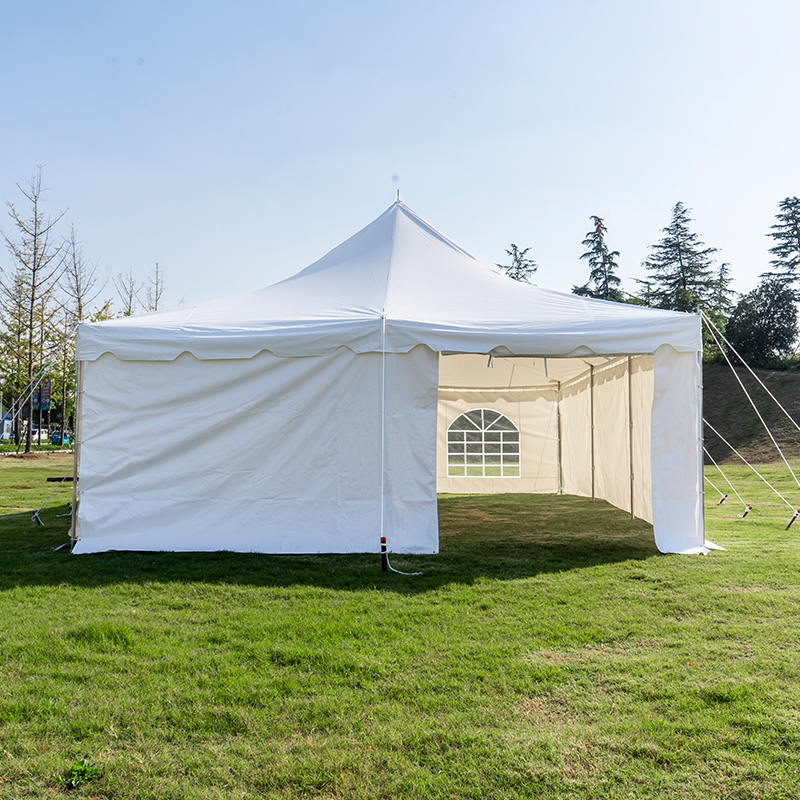 Tenda con palo a baldacchino in PVC bianco da 20