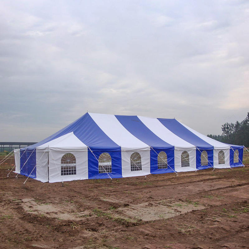 Tenda tradizionale con palo resistente in PVC 9X18 m