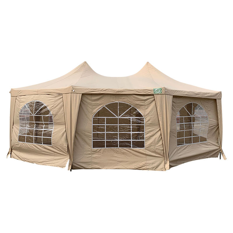 Tenda gazebo per feste in PVC impermeabile tradizionale pagoda ottagonale 5x6,8 m