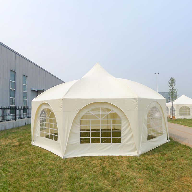 Gazebo da giardino tradizionale ottagonale con pagoda 6x6 m