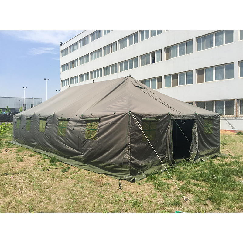 Tenda militare con palo in eccedenza in tela 4,8x10,0 m