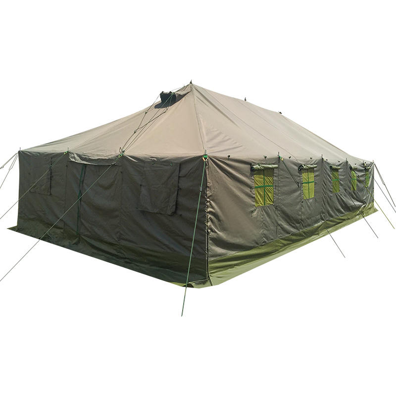 Tenda militare con palo in eccedenza in tela 4,8x10,0 m