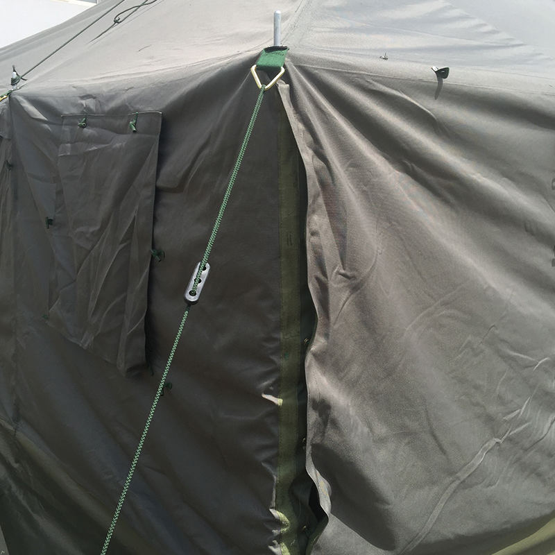 Tenda militare con palo in eccedenza in tela 4,8x10,0 m