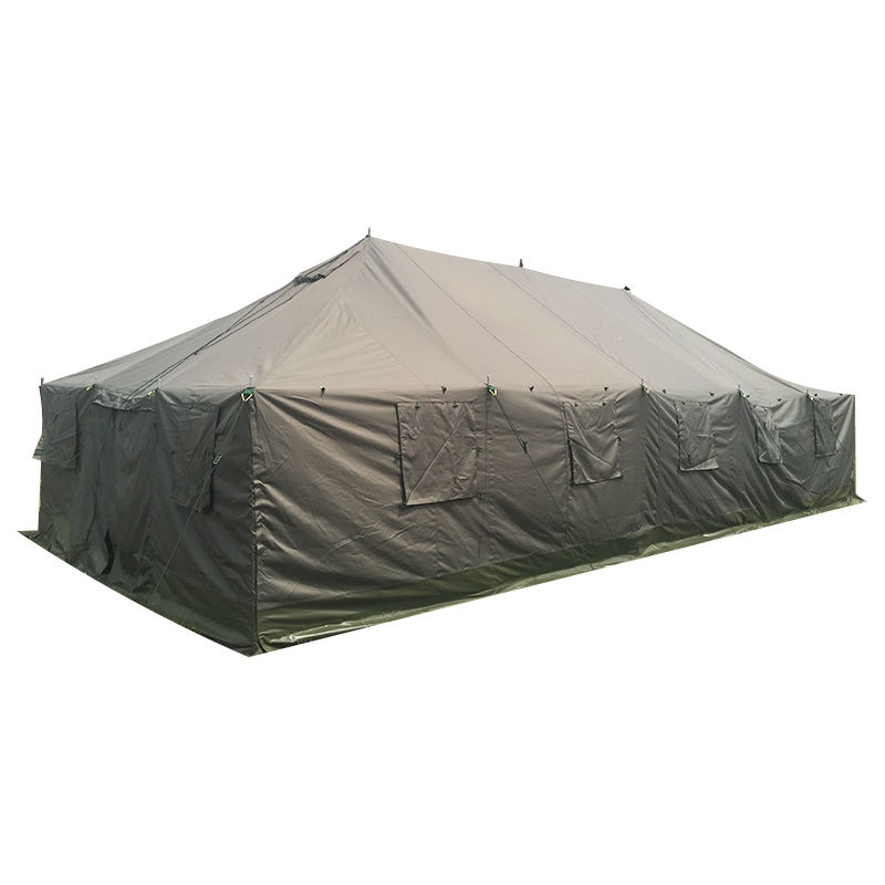 Tenda militare con palo in eccedenza in tela 4,8x10,0 m