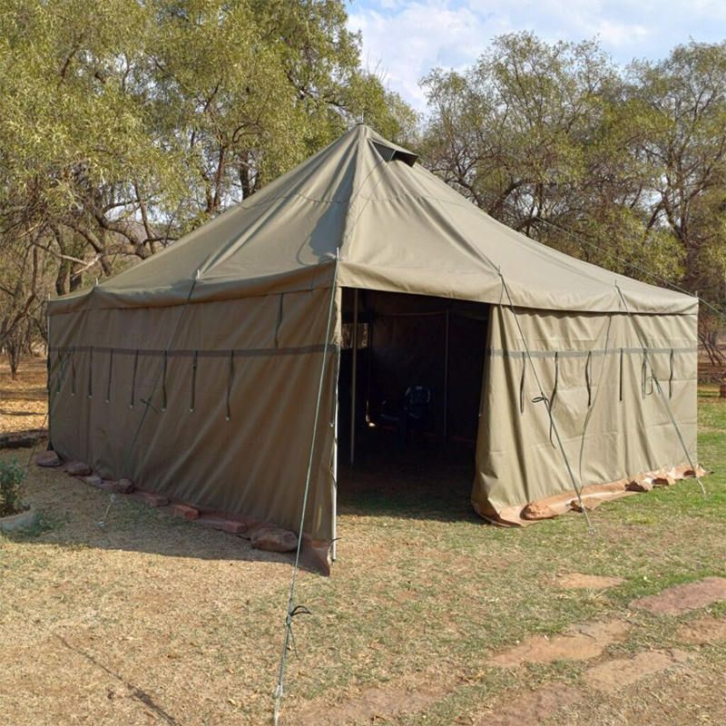 Tenda militare in tela da 5x5 m per 8-12 persone