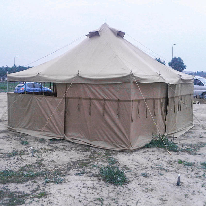 Tenda militare in tela da 5x5 m per 8-12 persone