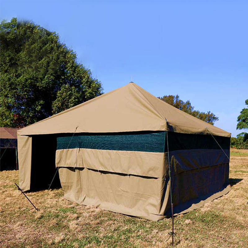 Tenda militare in tela da 5x5 m per 8-12 persone