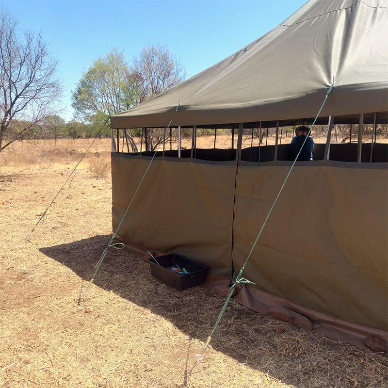 Tenda militare in tela da 5x5 m per 8-12 persone