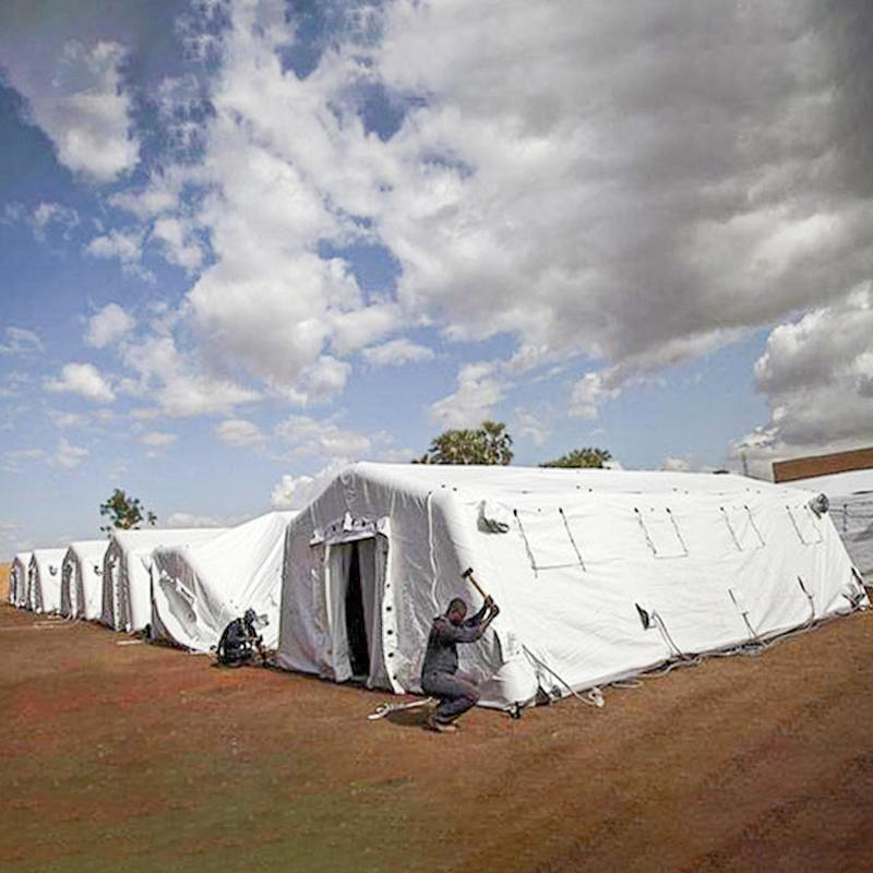 Tenda gonfiabile a bassa pressione per ricovero multiuso a schieramento medio rapido da 5,6x9,95 m