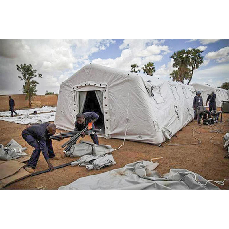 Tenda gonfiabile a bassa pressione per ricovero multiuso a schieramento medio rapido da 5,6x9,95 m