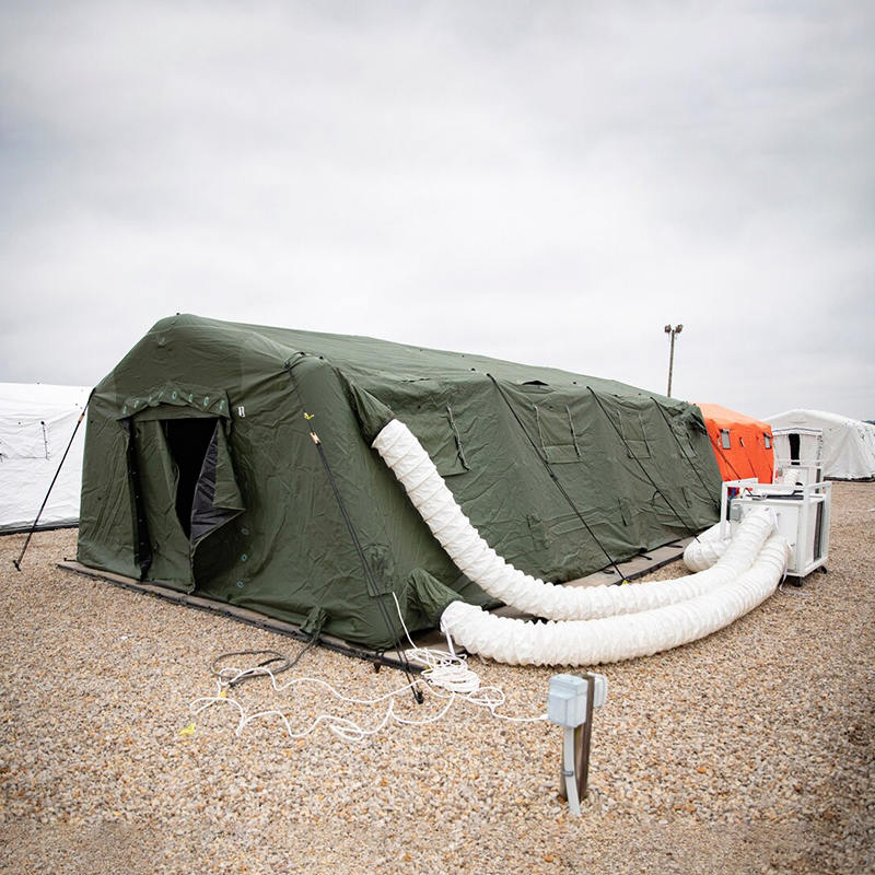 Tenda gonfiabile a bassa pressione per ricovero multiuso a schieramento medio rapido da 5,6x9,95 m