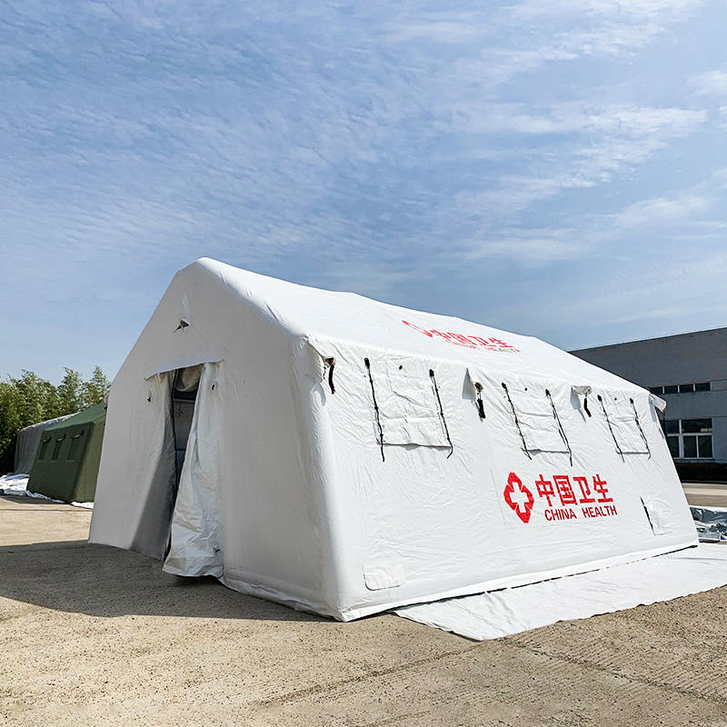 Tenda gonfiabile dispensario della Croce Rossa da 30 m²
