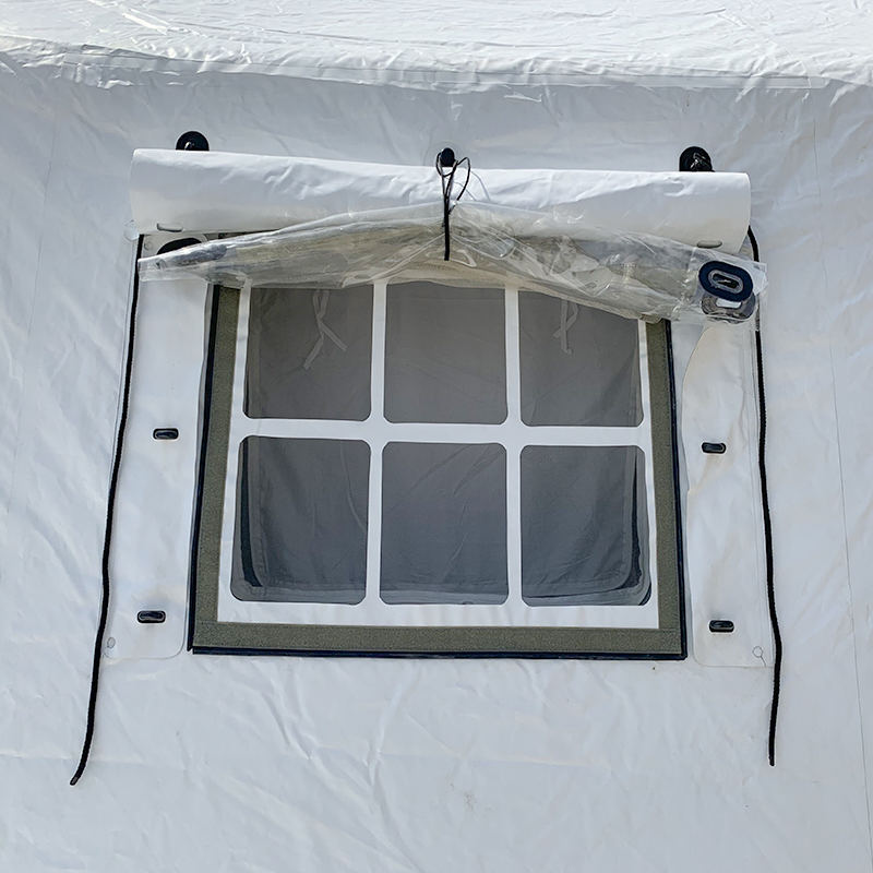 Tenda gonfiabile dispensario della Croce Rossa da 30 m²