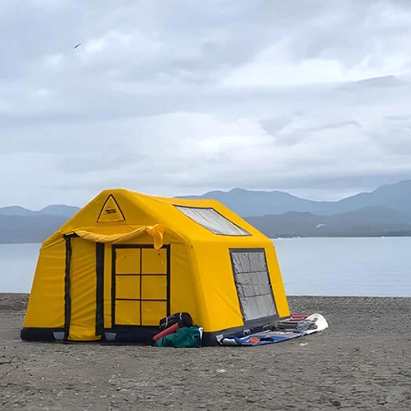 Tenda da campeggio gonfiabile glamour, ignifuga e antibatterica per 8-10 persone