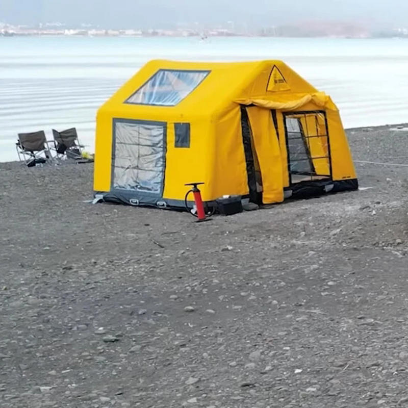 Tenda da campeggio gonfiabile glamour, ignifuga e antibatterica per 8-10 persone