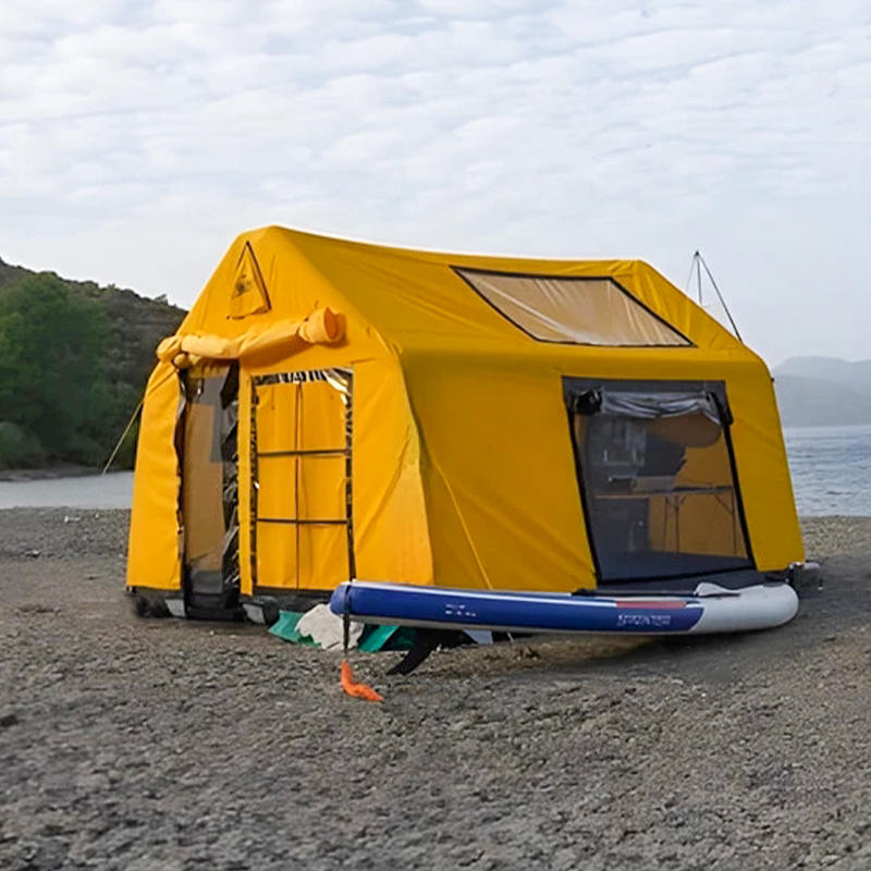 Tenda da campeggio gonfiabile glamour, ignifuga e antibatterica per 8-10 persone