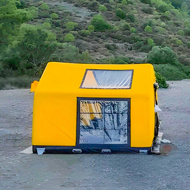 Tenda da campeggio gonfiabile glamour, ignifuga e antibatterica per 8-10 persone