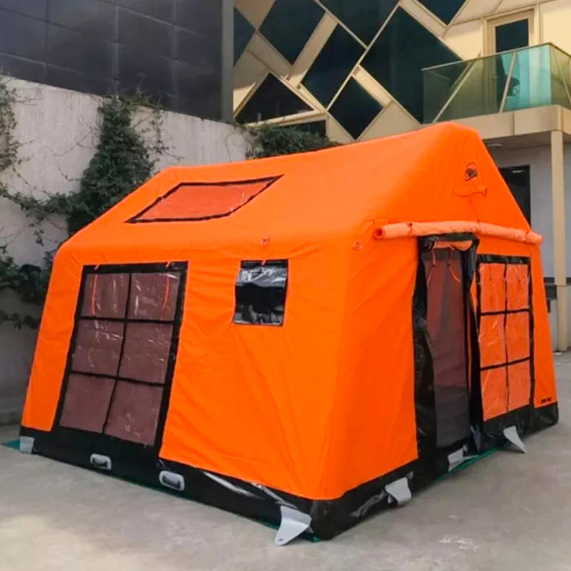 Tenda da campeggio gonfiabile glamour, ignifuga e antibatterica per 8-10 persone