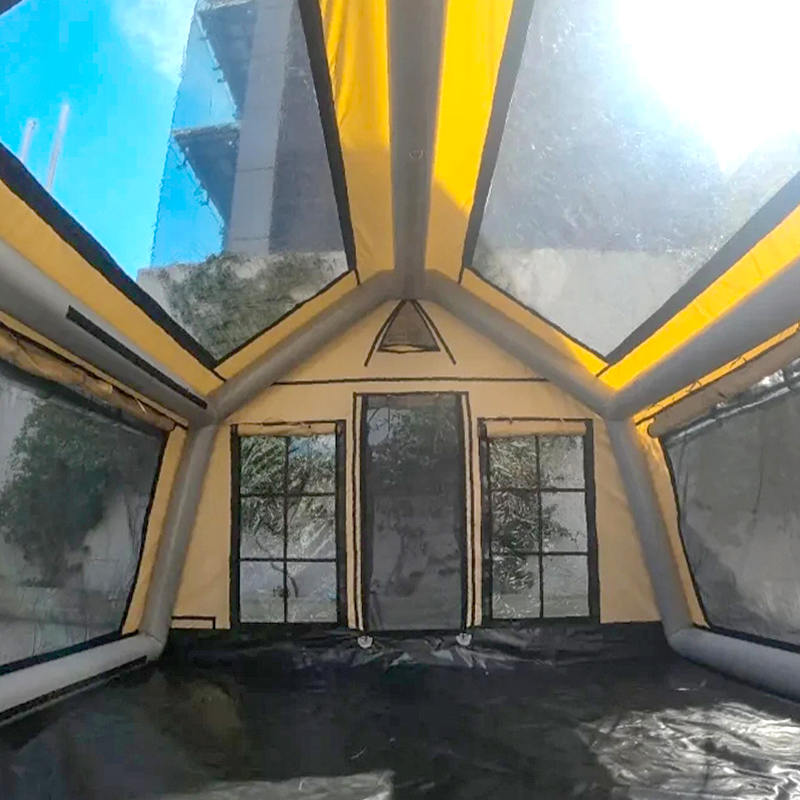 Tenda da campeggio gonfiabile panoramica per quattro stagioni per 8-10 persone