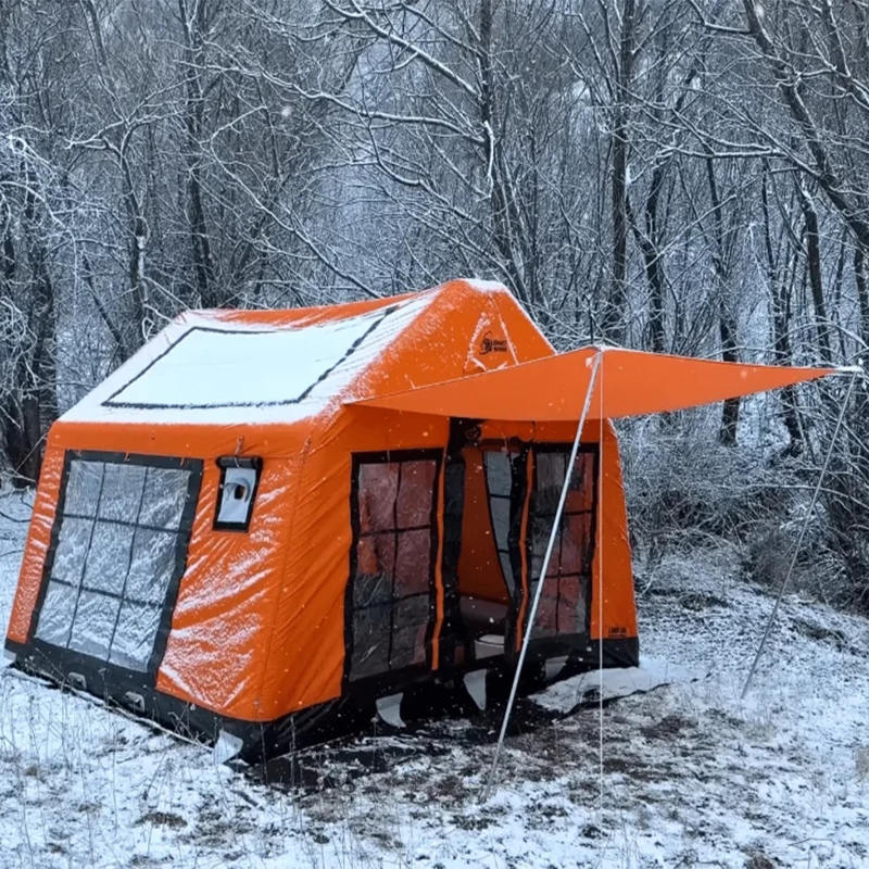 Tenda da campeggio gonfiabile panoramica per quattro stagioni per 8-10 persone